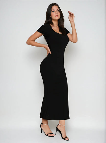 Short Sleeve Maxi Shapewear Dress